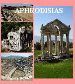 Afrodisias (Aphrodisias) Theatre Baths of Hadrian Temple of Aphrodite Bishop&rsquo;s Palace Tetrapylon Portico of Tiberius Agora Hierapolis Pamukkale Laodikya Pamukkale - Hierapolis Laodiicea